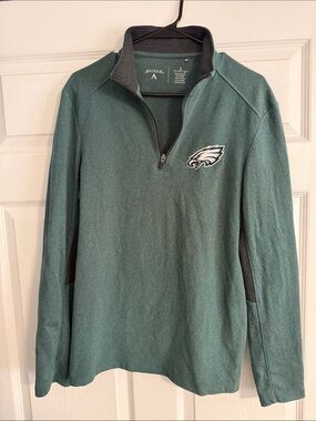 Antigua men’s Small Philadelphia Eagles Forest Green Quarter-Zip Pullover